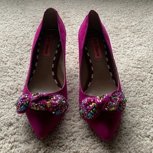 Purple pumps by Betsey Johnson